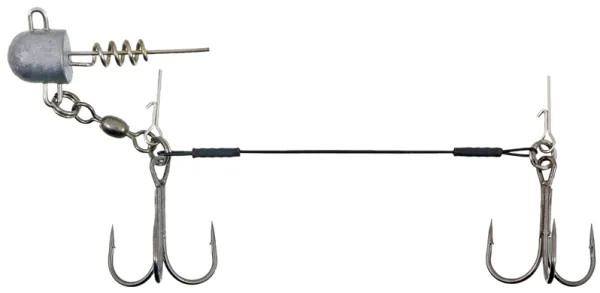 NextFish - Horgász webshop és horgászbolt - KONGER Swimbait System Double Stinger 2/0 12cm 27kg Weighted 5g Spinning System