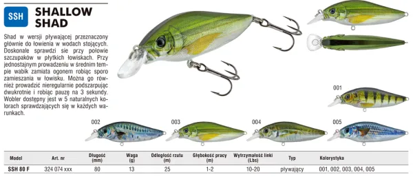 NextFish - Horgász webshop és horgászbolt - KAMATSU Shallow Shad 80F Baby Mackerel