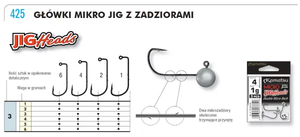 NextFish - Horgász webshop és horgászbolt - KAMATSU Micro Special Jig Head 1 1g