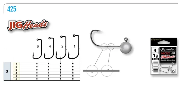 NextFish - Horgász webshop és horgászbolt - KAMATSU Micro Special Jig Head 1 6g