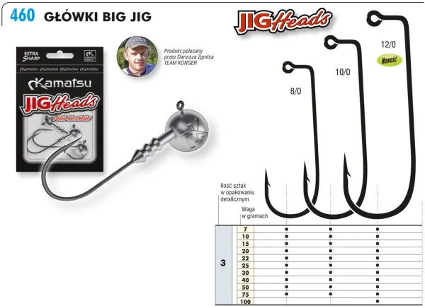 NextFish - Horgász webshop és horgászbolt - KAMATSU Big Jig Head 10/0 15g