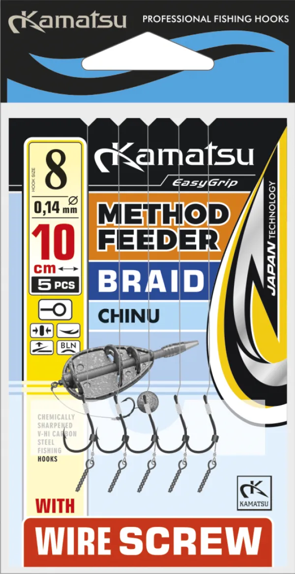 NextFish - Horgász webshop és horgászbolt - KAMATSU Method Feeder Braid Chinu 6 Wire Screw