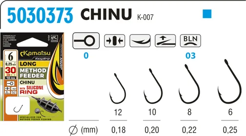 NextFish - Horgász webshop és horgászbolt - KAMATSU Method Feeder Long Chinu 6 with Silicone Ring