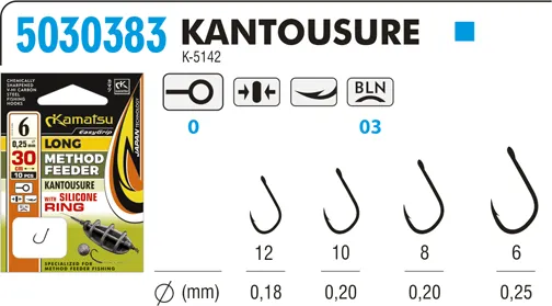 NextFish - Horgász webshop és horgászbolt - KAMATSU Method Feeder Long Kantousure 6 with Silicone Ring