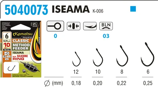 NextFish - Horgász webshop és horgászbolt - KAMATSU Method Feeder Classic Iseama 12 with Silicone Ring