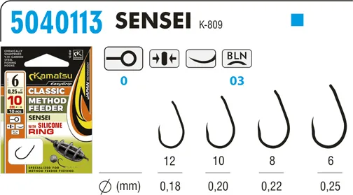 NextFish - Horgász webshop és horgászbolt - KAMATSU Method Feeder Classic Sensei 6 with Silicone Ring