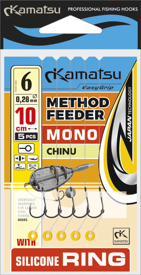 NextFish - Horgász webshop és horgászbolt - KAMATSU Method Feeder Mono Chinu 6 Silicone Ring