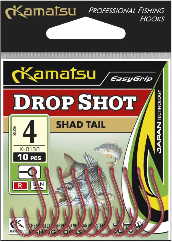 NextFish - Horgász webshop és horgászbolt - KAMATSU Kamatsu Drop Shot Shad Tail 1 Czarny Nikiel Oczko