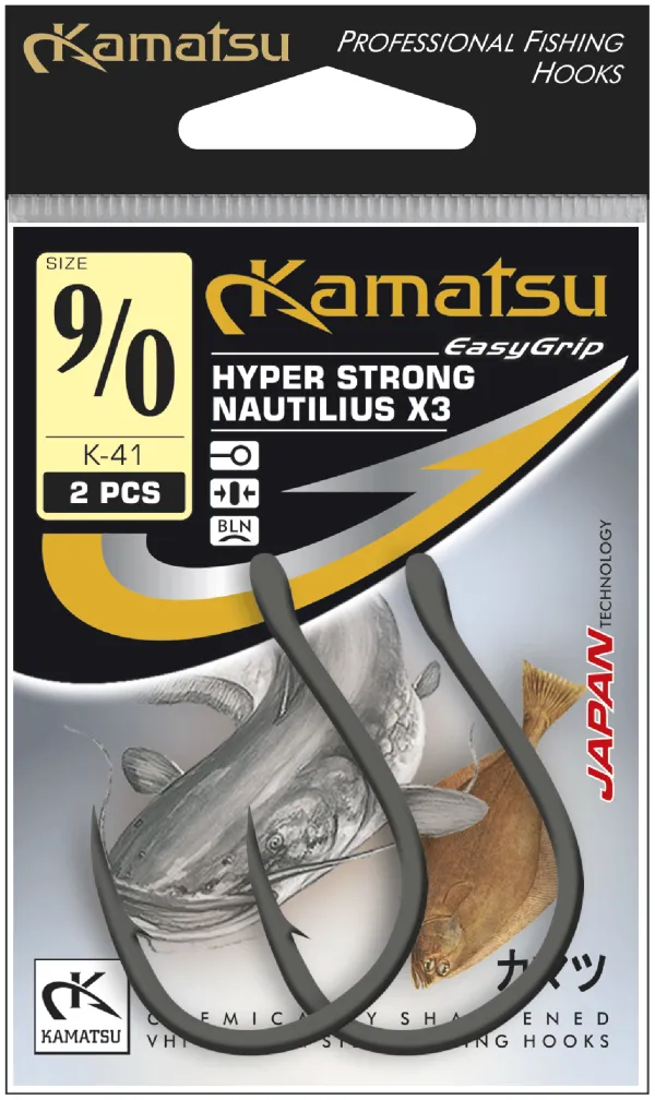 NextFish - Horgász webshop és horgászbolt - KAMATSU Kamatsu Hyper Strong Nautilius X3 11/0 Black Nickel Ringed