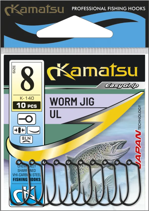 NextFish - Horgász webshop és horgászbolt - KAMATSU Kamatsu Worm Jig Ul 12 Black Nickel Ringed