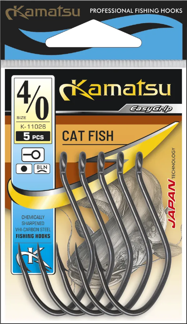 NextFish - Horgász webshop és horgászbolt - KAMATSU Kamatsu Catfish 10/0 Black Nickel Ringed