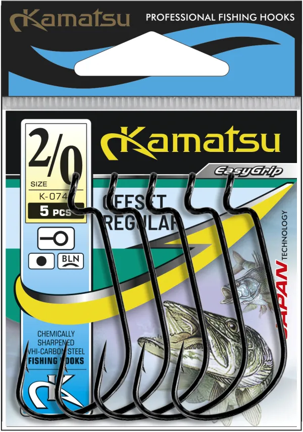 NextFish - Horgász webshop és horgászbolt - KAMATSU Kamatsu Offset Regular 1 Black Nickel Ringed