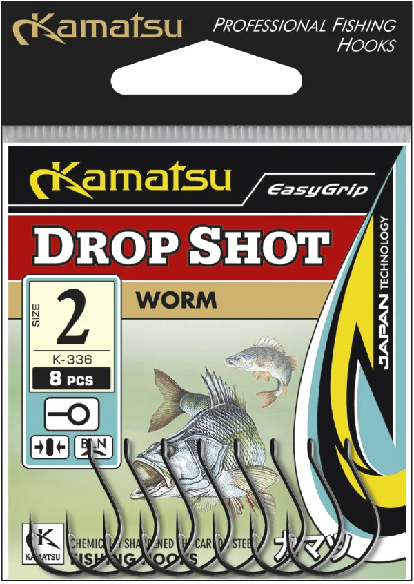 NextFish - Horgász webshop és horgászbolt - KAMATSU Kamatsu Worm Drop Shot 1 Black Nickel Ringed