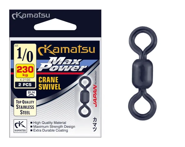 NextFish - Horgász webshop és horgászbolt - KAMATSU Max Power Crane Swivel K-2199 2 140kg BLN