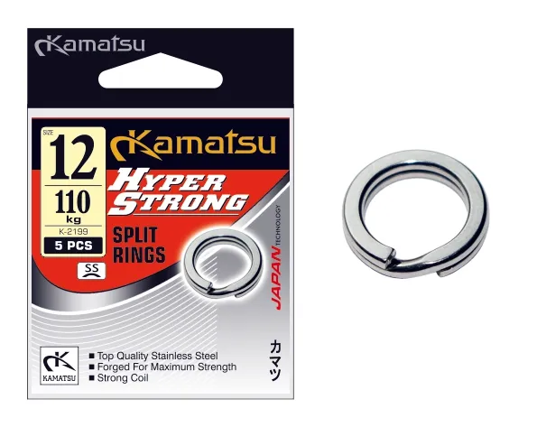 NextFish - Horgász webshop és horgászbolt - KAMATSU Hyper Strong Split Ring K-2199 Stainless Steel 4.5mm 21kg