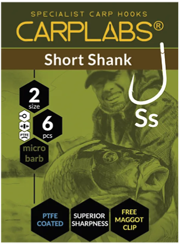 NextFish - Horgász webshop és horgászbolt - KONGER Carplabs Short Shank 2 Titanium Grey Ringed