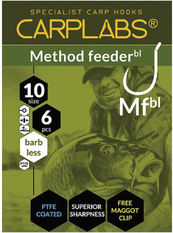 NextFish - Horgász webshop és horgászbolt - KONGER Carplabs Method Feeder Barbless 12 Titanium Grey Ringed