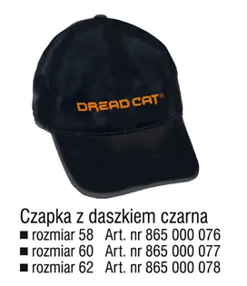 NextFish - Horgász webshop és horgászbolt - DREADCAT Baseball Cap Black Size 58 Dread Cat