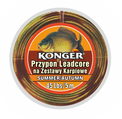 NextFish - Horgász webshop és horgászbolt - KONGER Team Carp Leadcore Leader Summer Autumn for Carp Sets 45lbs 5m