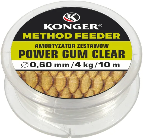 NextFish - Horgász webshop és horgászbolt - KONGER Power Gum Clear Shock Absorber 0.60mm 4kg 10m Method Feeder