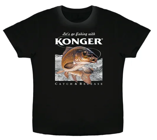 NextFish - Horgász webshop és horgászbolt - KONGER T-Shirt Carp Black Size L