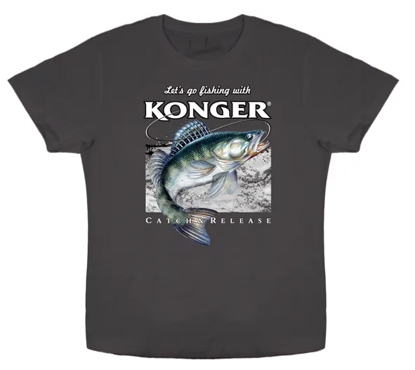 NextFish - Horgász webshop és horgászbolt - KONGER T-Shirt Zander Graphite Size L