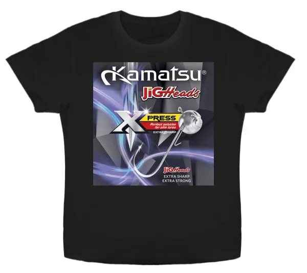 NextFish - Horgász webshop és horgászbolt - KAMATSU Kamatsu T-Shirt Jig Heads Black Size XL