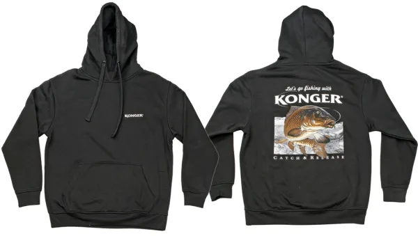 NextFish - Horgász webshop és horgászbolt - KONGER Black hoodie Carp size M