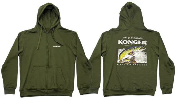 NextFish - Horgász webshop és horgászbolt - KONGER Green hoodie Pike size L