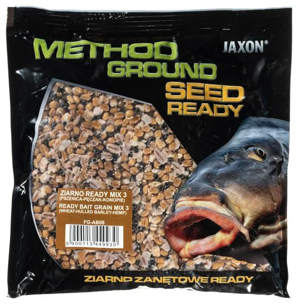 NextFish - Horgász webshop és horgászbolt - JAXON METHOD GROUND - SEED - MIX 3 WHEAT-HULLED BARLEY-HEMP 500g