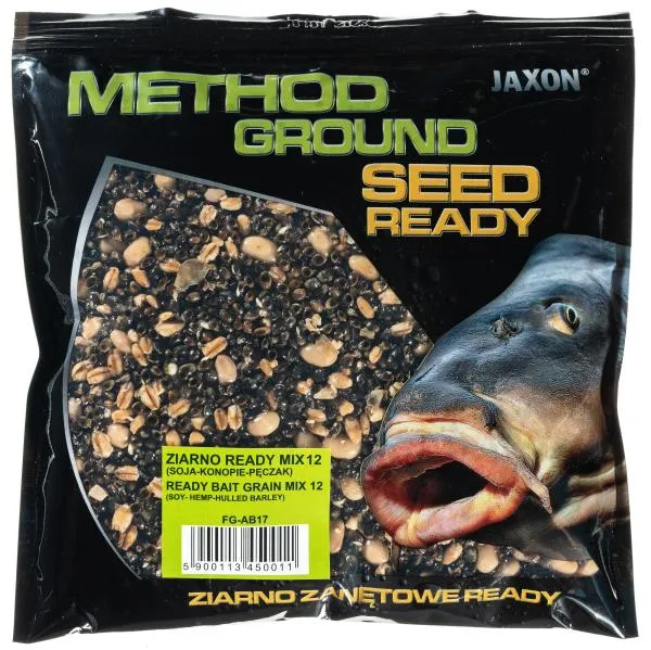 NextFish - Horgász webshop és horgászbolt - JAXON METHOD GROUND - SEED - MIX 12 SOY-HEMP-HULLED-BARLEY 500g