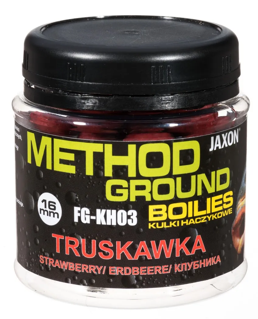 NextFish - Horgász webshop és horgászbolt - JAXON METHOD GROUND HOOK BOILIES STRAWBERRY 100g 16mm