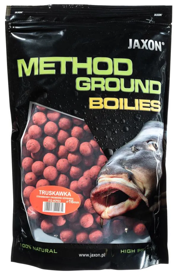 NextFish - Horgász webshop és horgászbolt - JAXON METHOD GROUND BOILIES STRAWBERRY 1kg 16mm