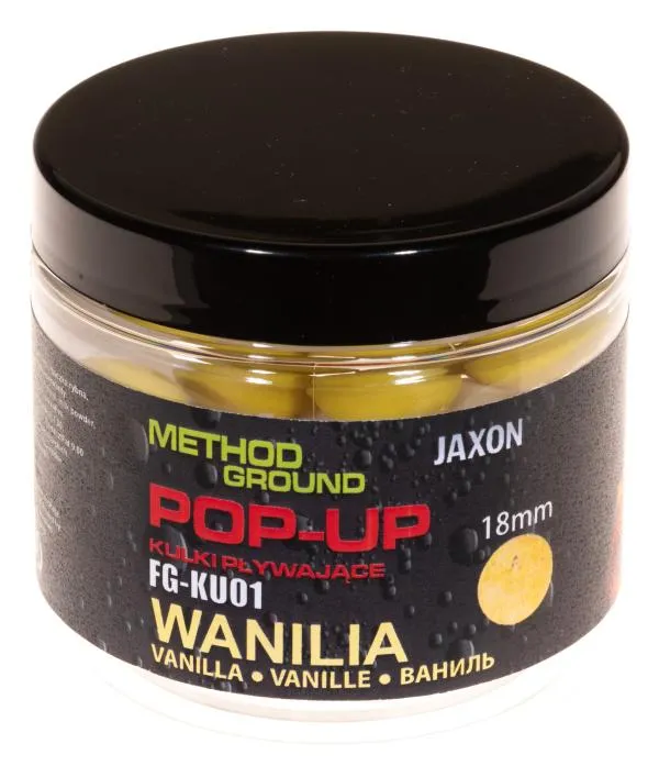 NextFish - Horgász webshop és horgászbolt - JAXON METHOD GROUND POP-UP BOILIES WANILIA 50g 18mm