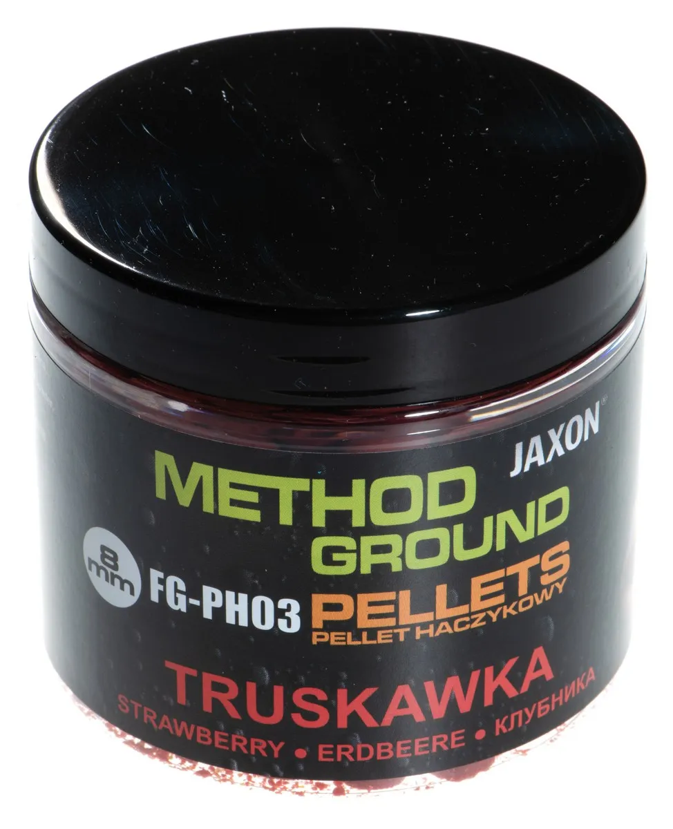 NextFish - Horgász webshop és horgászbolt - JAXON METHOD GROUND PELLETS STRAWBERRY 100g 16mm