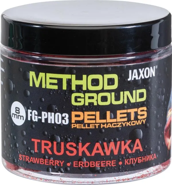 NextFish - Horgász webshop és horgászbolt - JAXON METHOD GROUND HOOK PELLETS STRAWBERRY 100g 8mm