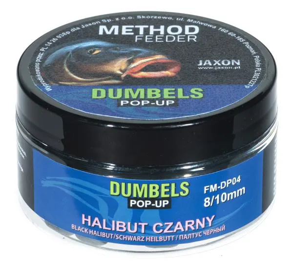 NextFish - Horgász webshop és horgászbolt - JAXON DUMBELS POP-UP METHOD FEEDER BLACK HALIBUT 30g 8/10mm