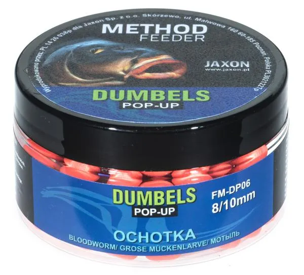 NextFish - Horgász webshop és horgászbolt - JAXON DUMBELS POP-UP METHOD FEEDER BLOODWORM 30g 8/10mm