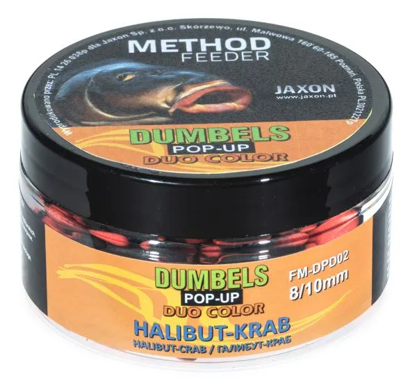 NextFish - Horgász webshop és horgászbolt - JAXON DUMBELS DUO COLOR POP-UP METHOD FEEDER HALIBUT/CRAB 30g 8/10mm