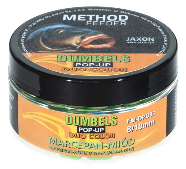 NextFish - Horgász webshop és horgászbolt - JAXON DUMBELS DUO COLOR POP-UP METHOD FEEDER MARZIPAN/HONEY 30g 8/10mm