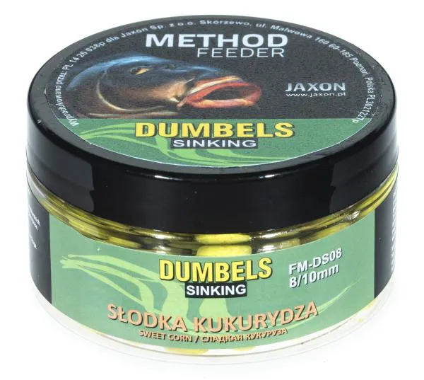 NextFish - Horgász webshop és horgászbolt - JAXON DUMBELS SINKING METHOD FEEDER ÉDES KUKORICA 50g 8/10mm wafter