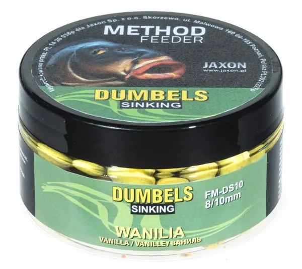 NextFish - Horgász webshop és horgászbolt - JAXON DUMBELS SINKING METHOD FEEDER VANÍLIA 50g 8/10mm wafter