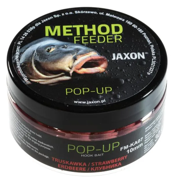 NextFish - Horgász webshop és horgászbolt - JAXON POP-UP BOILIES STRAWBERRY 30g 10mm