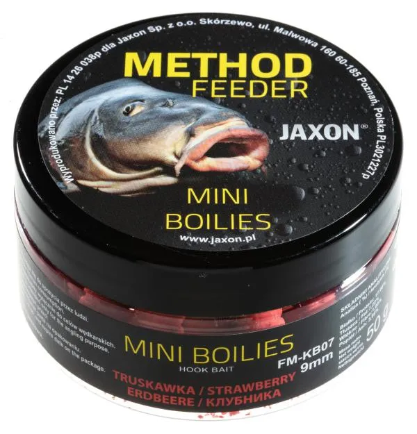 NextFish - Horgász webshop és horgászbolt - JAXON MINI BOILIES STRAWBERRY 50g 9mm