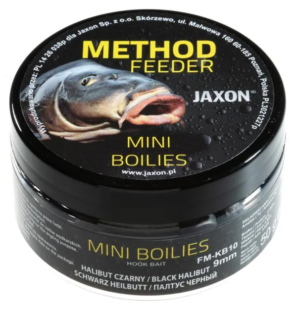 NextFish - Horgász webshop és horgászbolt - JAXON MINI BOILIES BLACK HALIBUT 50g 9mm