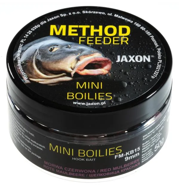 NextFish - Horgász webshop és horgászbolt - JAXON MINI BOILIES RED MULBERRY 50g 9mm