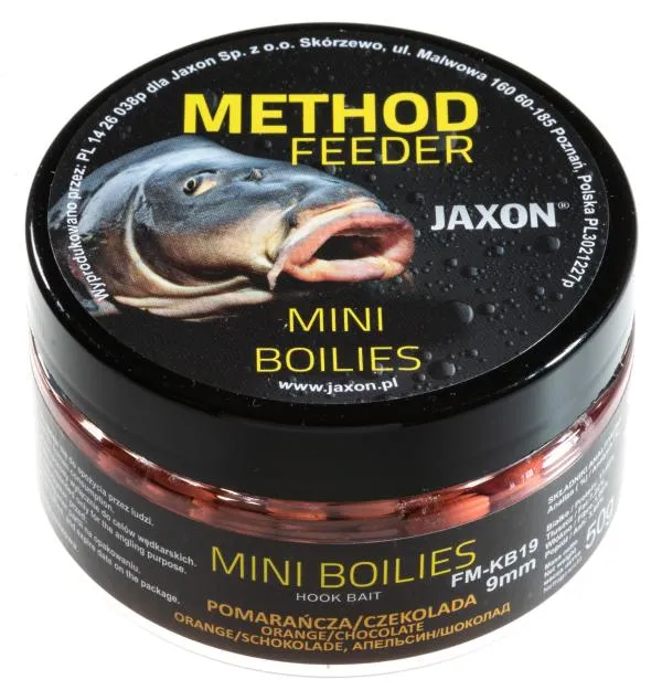 NextFish - Horgász webshop és horgászbolt - JAXON MINI BOILIES ORANGE/CHOCOLATE 50g 9mm