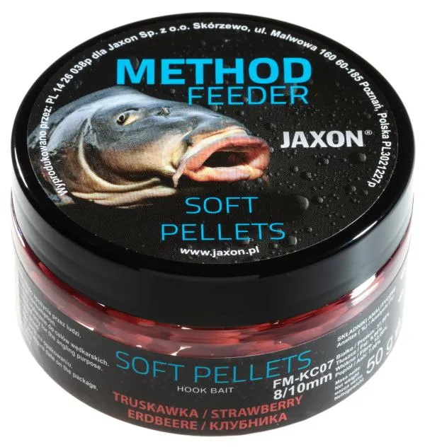 NextFish - Horgász webshop és horgászbolt - JAXON SOFT PELLETS STRAWBERRY 50g 8/10mm