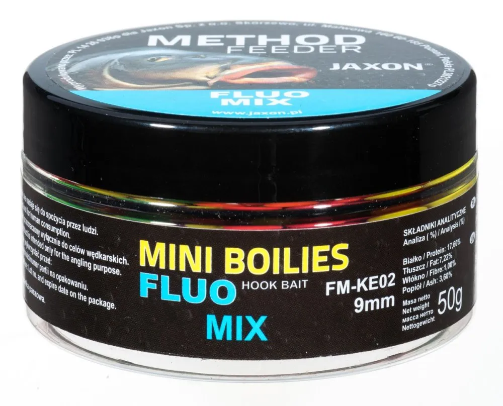 NextFish - Horgász webshop és horgászbolt - JAXON MINI BOILIES FLUO MIX 50g 9mm