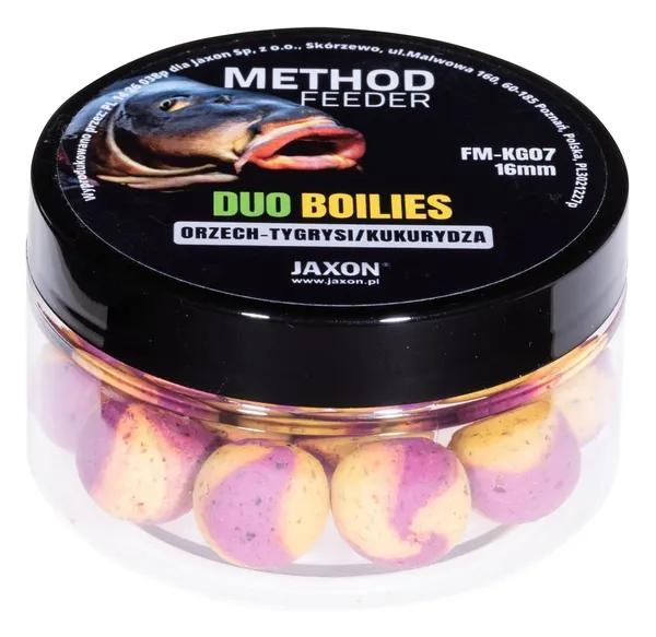 NextFish - Horgász webshop és horgászbolt - JAXON DUO-BOILIES METHOD FEEDER TIGERNUTS/SWEETCORN 5x40g 16mm